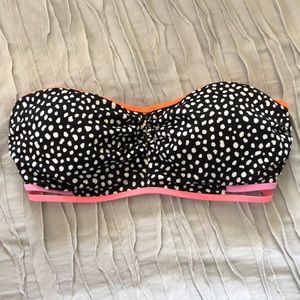 Victoria’s Secret neon and polka dot bikini top